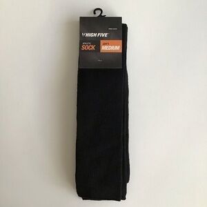 NEW High Five Black Athletic Socks ADULT Medium 24” Tube Sock Men Shoe SZ 6-8